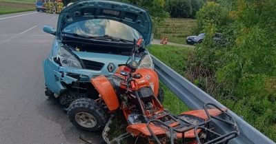 12-latek na quadzie ranny w zderzeniu z Renaultem