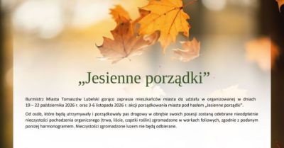Jesienne porządki obejmą ulice w dwóch terminach